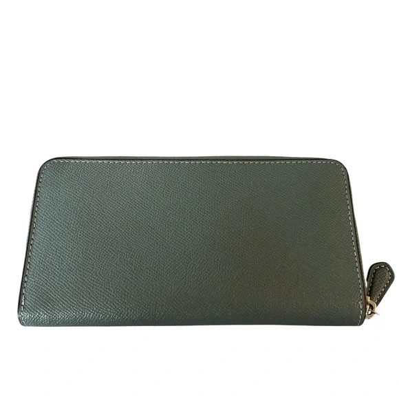 Coach F54007 Crossgrain Accordion Zip Around Leather Wallet - Blue - Picture 3 of 4